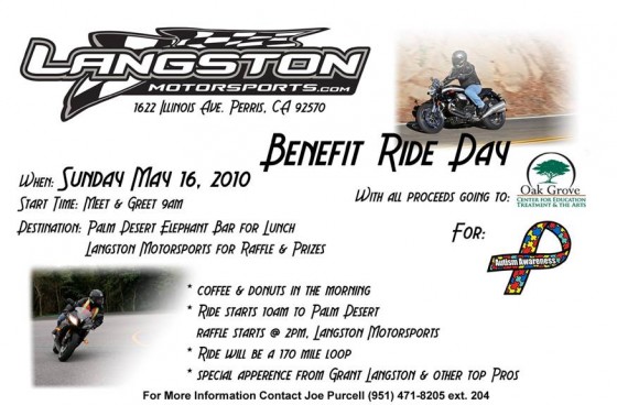 langstonautismrideflyer Autism benefit ride