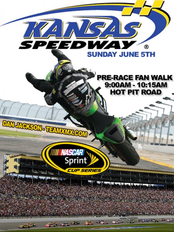 dan jackson rides wheelies at kansas speedway for nascar dan jackson rides wheelies at kansas speedway for nascar