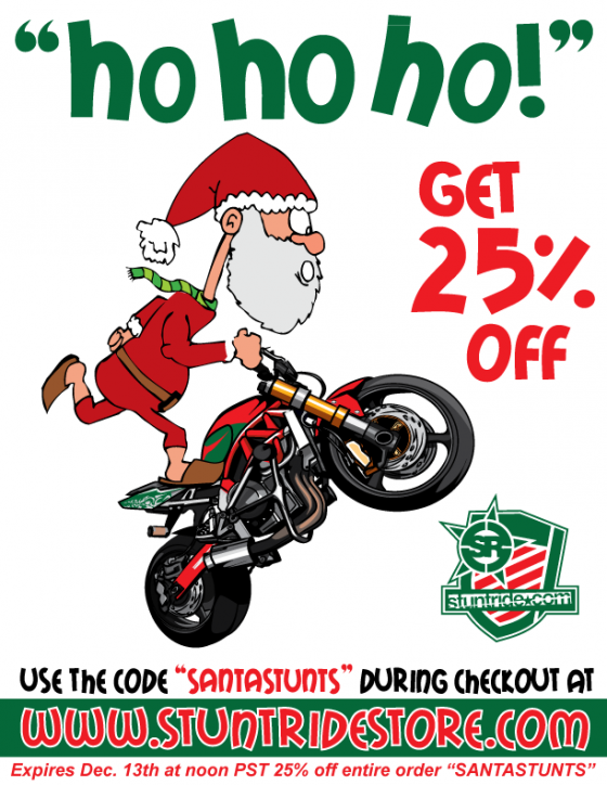 Santa Stunts 25% off at StuntrideStore.com